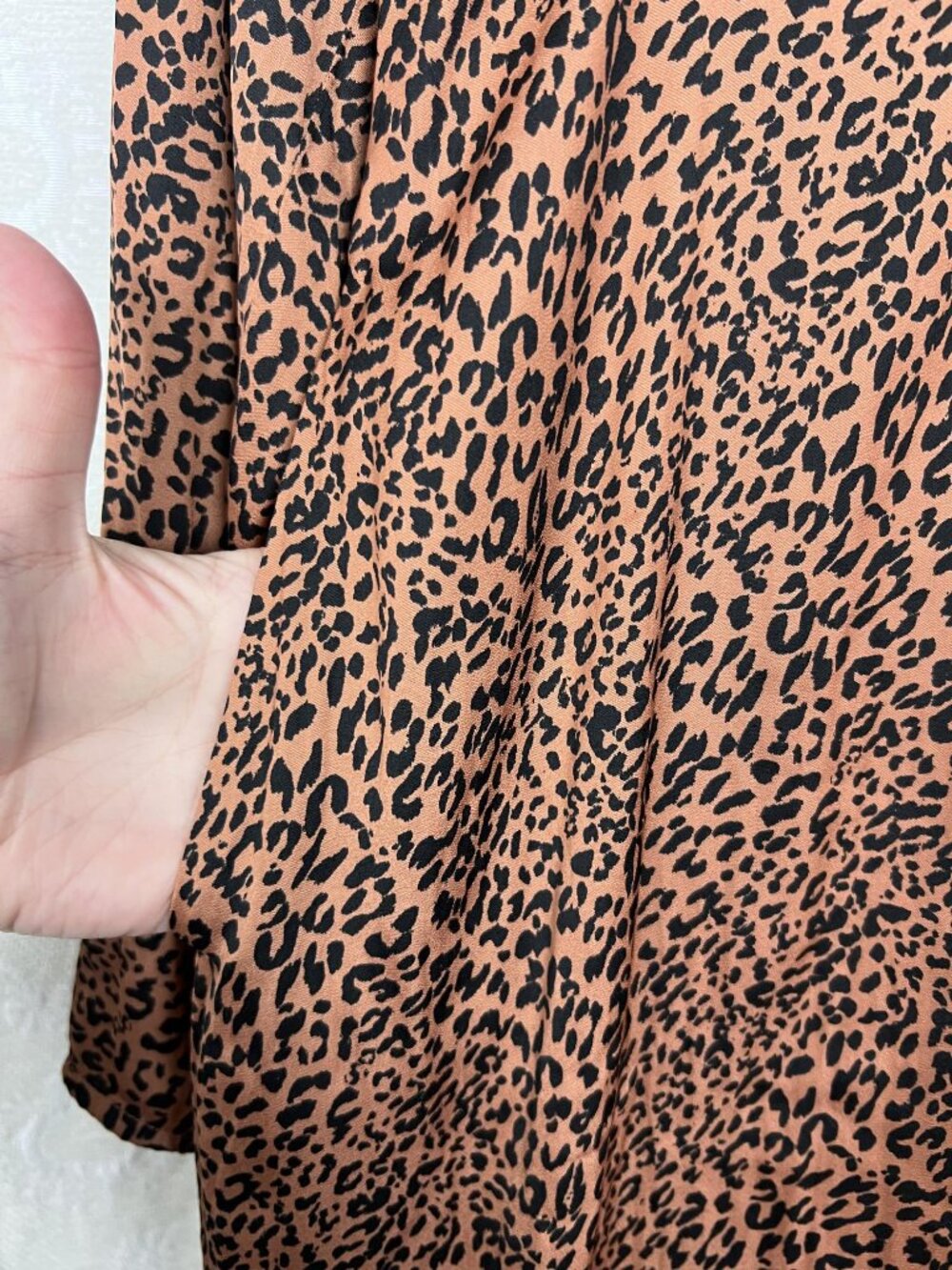 NEW Free People Loveless cocoa leopard print satin open back midi dress boho 12 - Picture 5 of 13